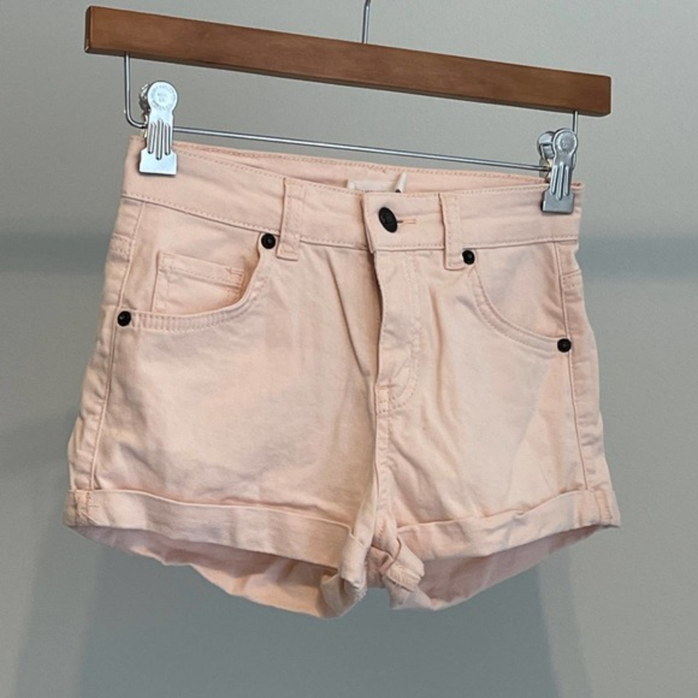 Subdued Regular‎ Shorts Pink Denim Rolled Cuff Size 24 US 2